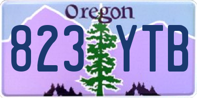 OR license plate 823YTB