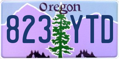 OR license plate 823YTD