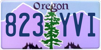 OR license plate 823YVI