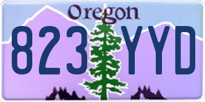 OR license plate 823YYD