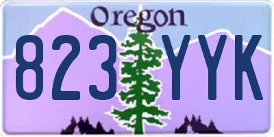 OR license plate 823YYK