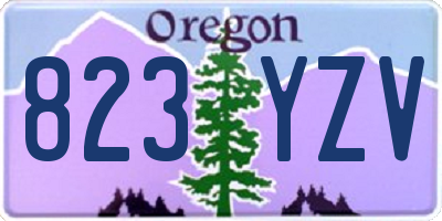 OR license plate 823YZV
