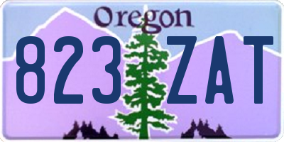 OR license plate 823ZAT