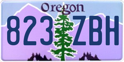 OR license plate 823ZBH