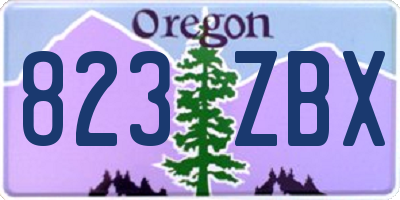 OR license plate 823ZBX