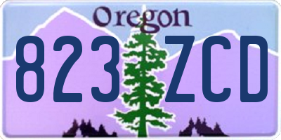 OR license plate 823ZCD