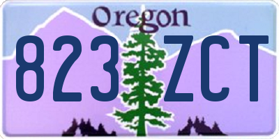 OR license plate 823ZCT