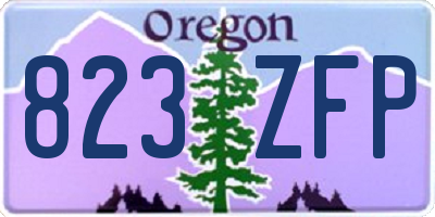 OR license plate 823ZFP