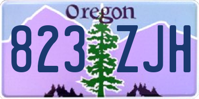 OR license plate 823ZJH