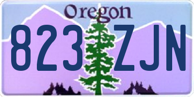 OR license plate 823ZJN