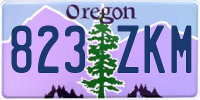 OR license plate 823ZKM