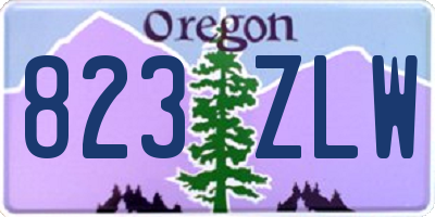 OR license plate 823ZLW