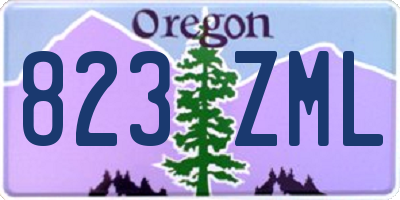 OR license plate 823ZML
