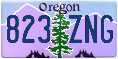 OR license plate 823ZNG