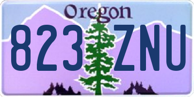 OR license plate 823ZNU