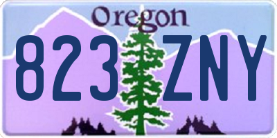 OR license plate 823ZNY