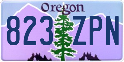 OR license plate 823ZPN