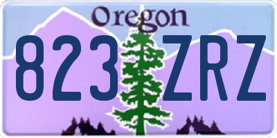 OR license plate 823ZRZ