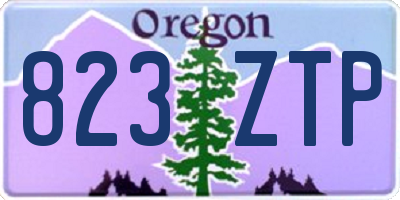 OR license plate 823ZTP