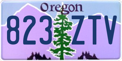 OR license plate 823ZTV
