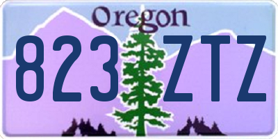 OR license plate 823ZTZ