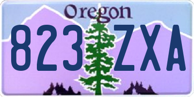 OR license plate 823ZXA