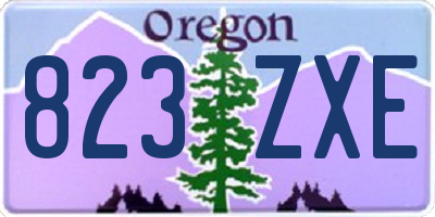 OR license plate 823ZXE
