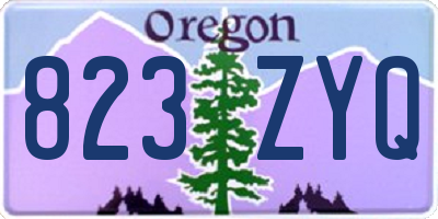 OR license plate 823ZYQ