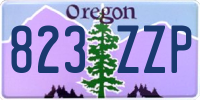 OR license plate 823ZZP