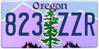 OR license plate 823ZZR