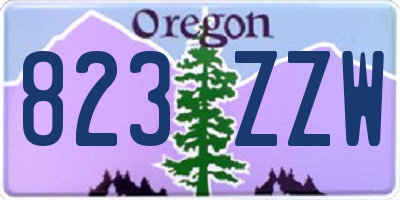 OR license plate 823ZZW