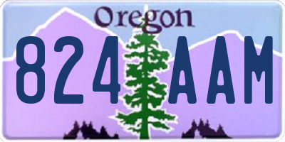 OR license plate 824AAM