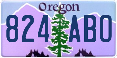 OR license plate 824ABO