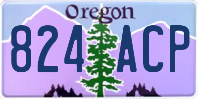 OR license plate 824ACP
