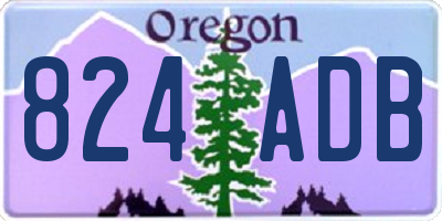 OR license plate 824ADB