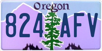 OR license plate 824AFV