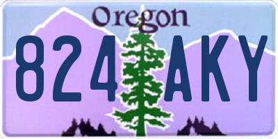 OR license plate 824AKY