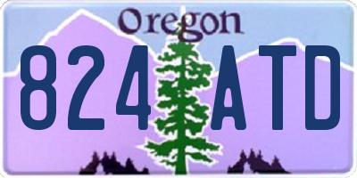 OR license plate 824ATD