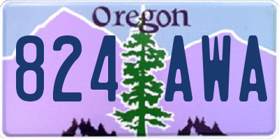 OR license plate 824AWA