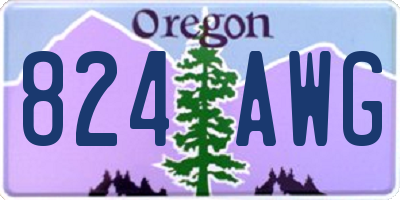 OR license plate 824AWG