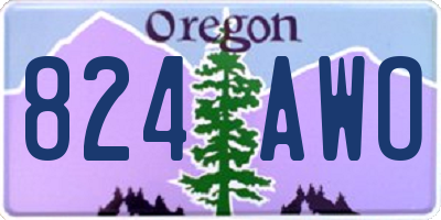 OR license plate 824AWO