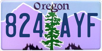 OR license plate 824AYF