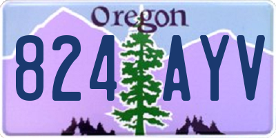 OR license plate 824AYV