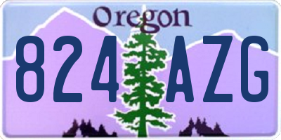 OR license plate 824AZG