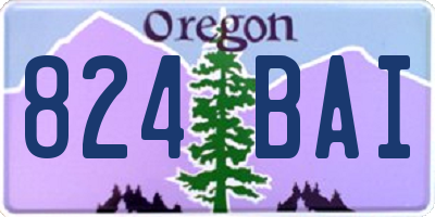 OR license plate 824BAI