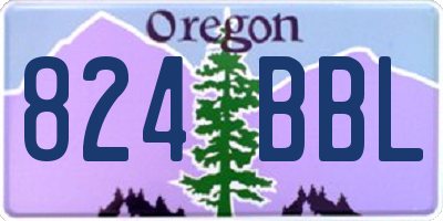 OR license plate 824BBL