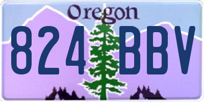 OR license plate 824BBV