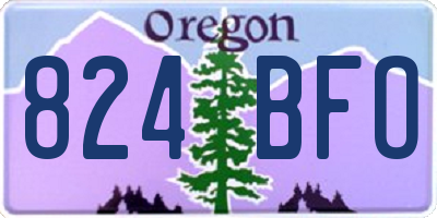 OR license plate 824BFO