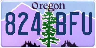 OR license plate 824BFU