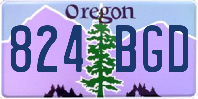 OR license plate 824BGD